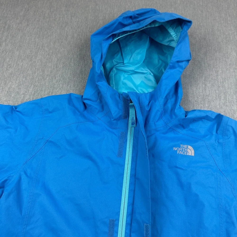 The North Face Jacket Boys XL Blue Resolve Reflective Dryvent Hooded Windbreaker